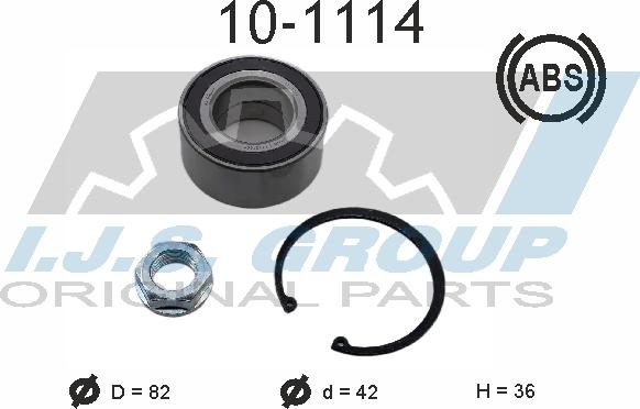 IJS GROUP 10-1114 - Kit de roulements de roue droxauto.com