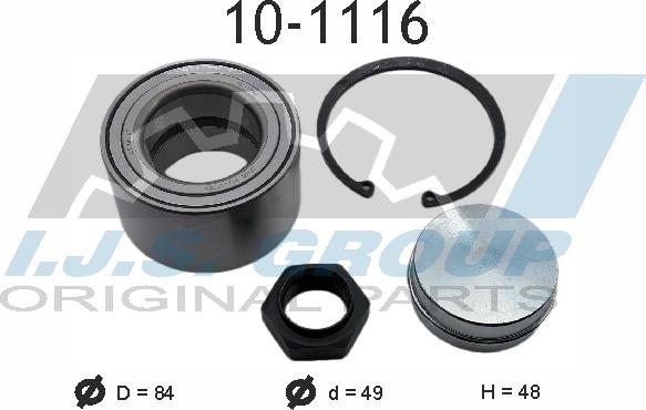 IJS GROUP 10-1116 - Kit de roulements de roue droxauto.com