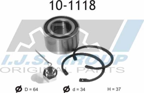 IJS GROUP 10-1118 - Kit de roulements de roue droxauto.com