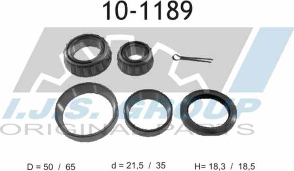 IJS GROUP 10-1189 - Kit de roulements de roue droxauto.com