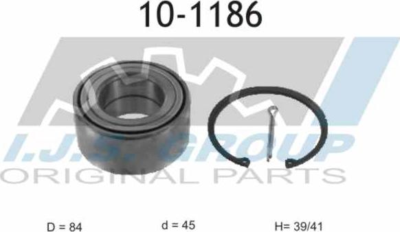 IJS GROUP 10-1186 - Kit de roulements de roue droxauto.com