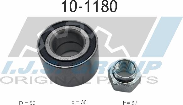 IJS GROUP 10-1180 - Kit de roulements de roue droxauto.com