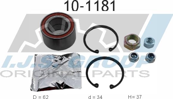 IJS GROUP 10-1181 - Kit de roulements de roue droxauto.com