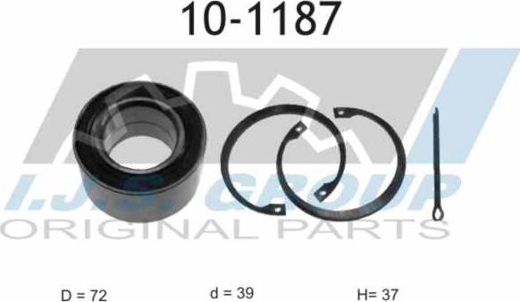 IJS GROUP 10-1187 - Kit de roulements de roue droxauto.com