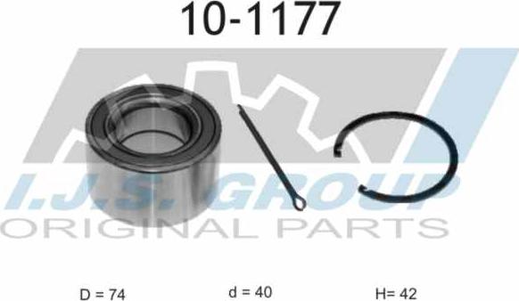 IJS GROUP 10-1177 - Kit de roulements de roue droxauto.com