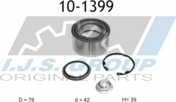 IJS GROUP 10-1399 - Kit de roulements de roue droxauto.com