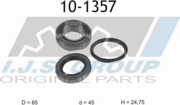 IJS GROUP 10-1357 - Kit de roulements de roue droxauto.com