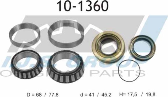 IJS GROUP 10-1360 - Kit de roulements de roue droxauto.com