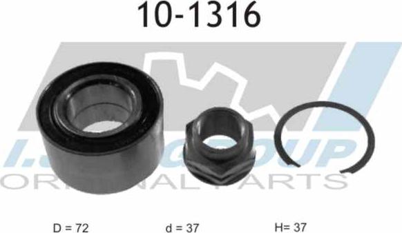 IJS GROUP 10-1316 - Kit de roulements de roue droxauto.com