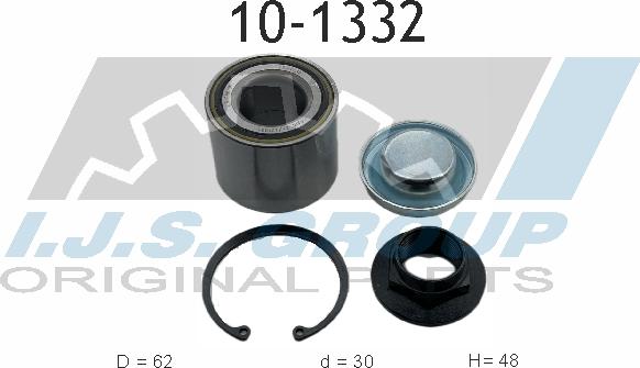 IJS GROUP 10-1332 - Kit de roulements de roue droxauto.com
