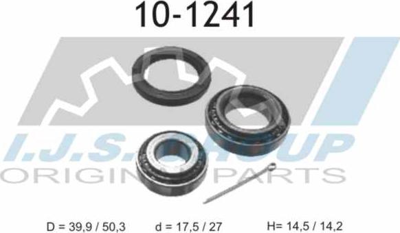 IJS GROUP 10-1241 - Kit de roulements de roue droxauto.com