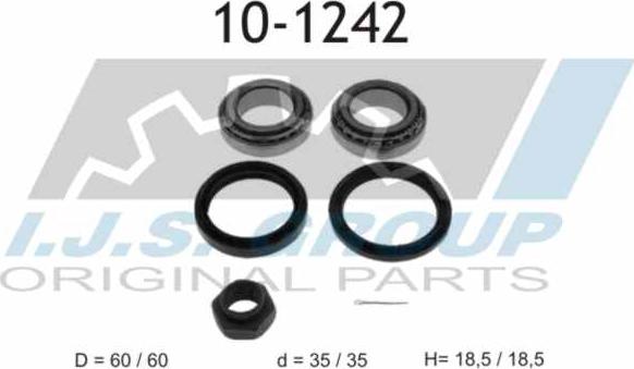 IJS GROUP 10-1242 - Kit de roulements de roue droxauto.com