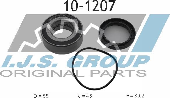 IJS GROUP 10-1207 - Kit de roulements de roue droxauto.com