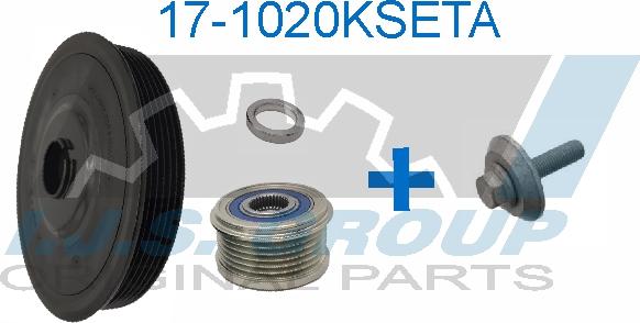IJS GROUP 17-1020KSET.A - Poulie, vilebrequin droxauto.com