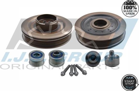 IJS GROUP 17-1305KSET - Poulie, vilebrequin droxauto.com