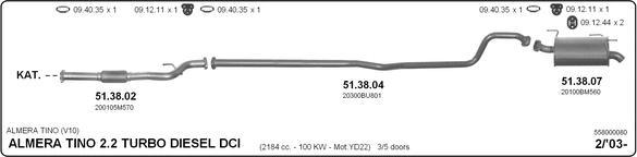 IMASAF 558000080 - Échappement droxauto.com