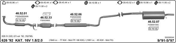 IMASAF 552000044 - Échappement droxauto.com