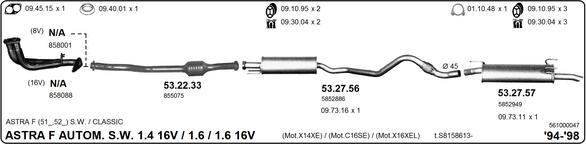 IMASAF 561000047 - Échappement droxauto.com