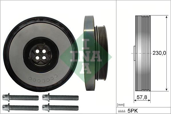 INA 544 0605 20 - Poulie, vilebrequin droxauto.com