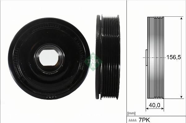 INA 544 0187 10 - Poulie, vilebrequin droxauto.com