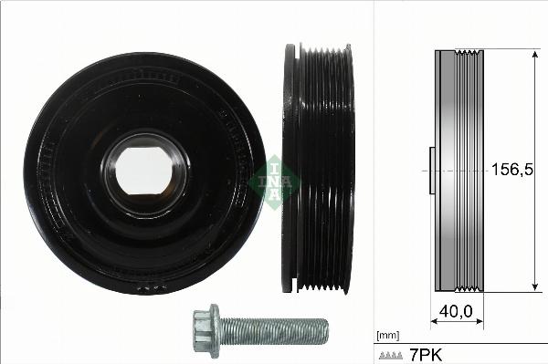 INA 544 0187 20 - Poulie, vilebrequin droxauto.com