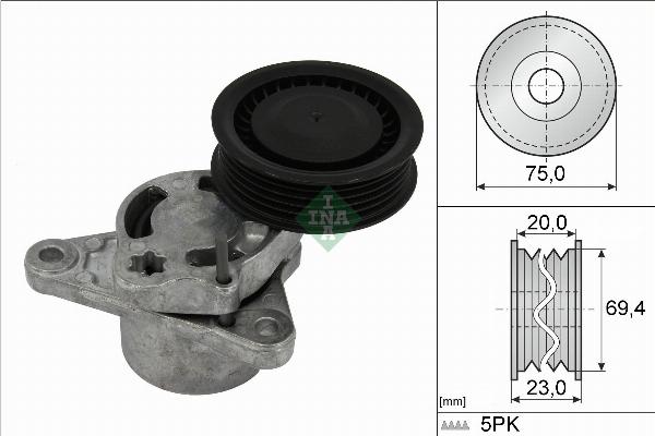 INA 534 0822 10 - Tendeur de courroie, courroie trapézoïdale à nervures droxauto.com