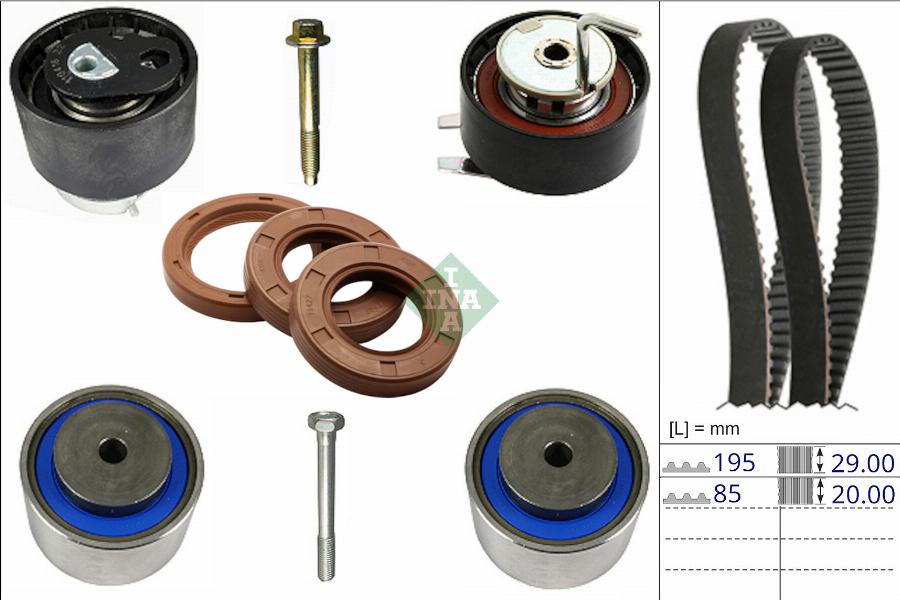 INA 530 0909 10 - Kit de distribution droxauto.com