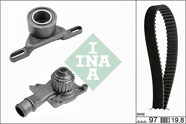 INA 530 0014 30 - Pompe à eau + kit de courroie de distribution droxauto.com