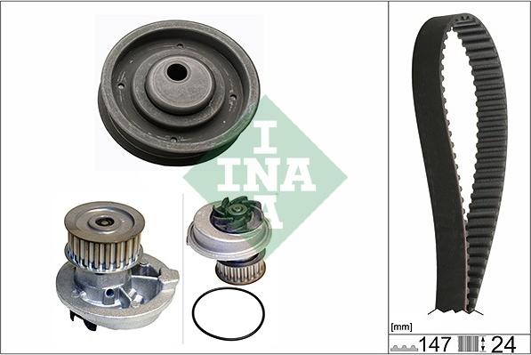 INA 530 0145 30 - Pompe à eau + kit de courroie de distribution droxauto.com