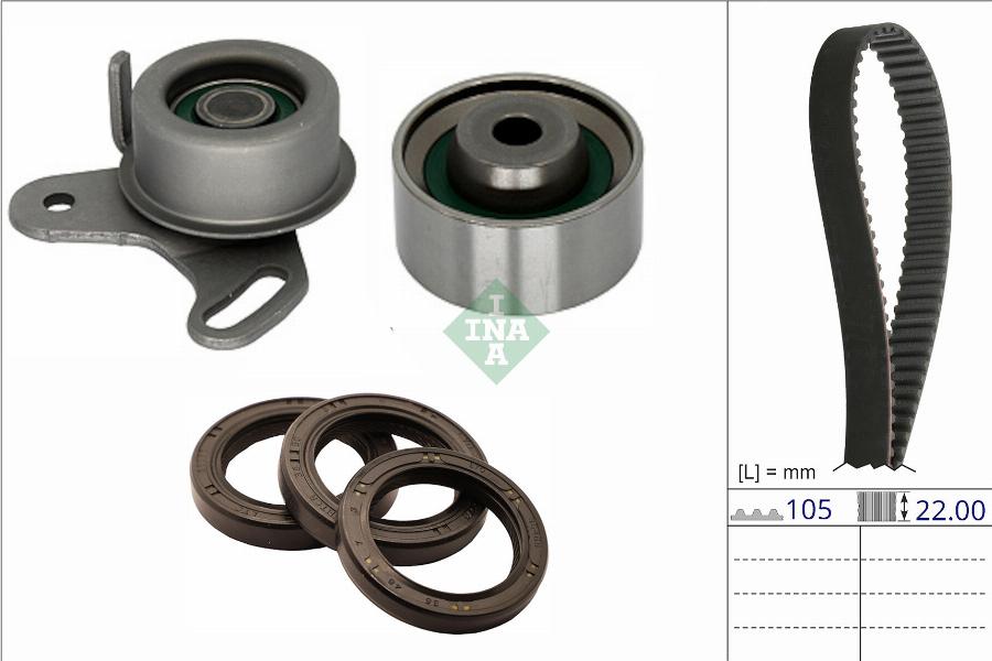 INA 530 0866 10 - Kit de distribution droxauto.com