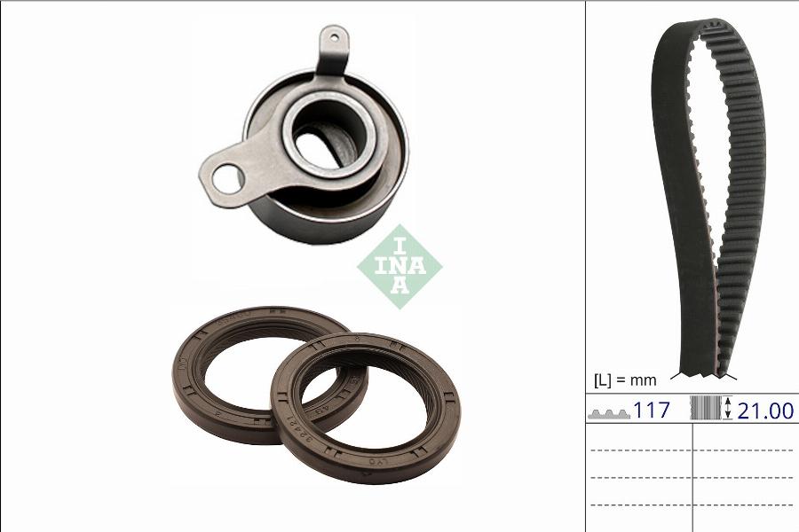 INA 530 0875 10 - Kit de distribution droxauto.com