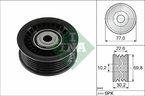INA 532 1075 10 - Poulie renvoi / transmission, courroie trapézoïdale à nervures droxauto.com