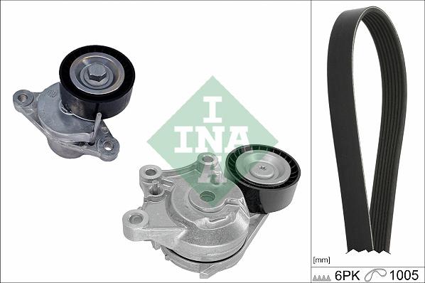 INA 529 0581 10 - Jeu de courroies trapézoïdales à nervures droxauto.com