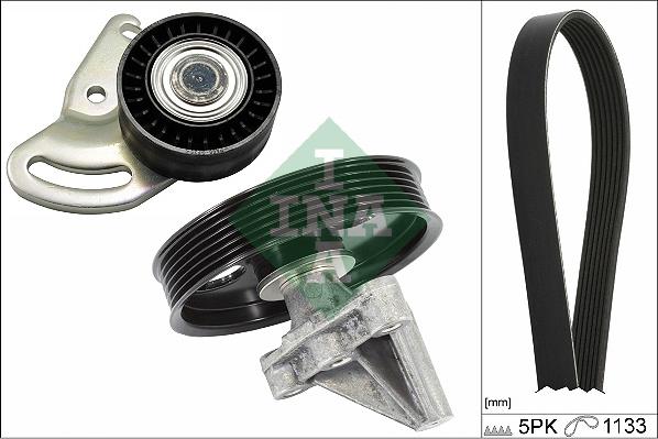 INA 529 0396 10 - Jeu de courroies trapézoïdales à nervures droxauto.com