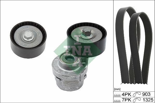 INA 529 0386 10 - Jeu de courroies trapézoïdales à nervures droxauto.com