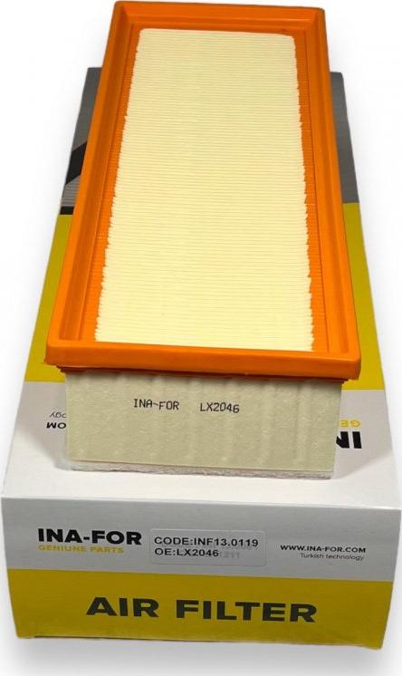 INA-FOR INF13.0119 - Filtre à air droxauto.com