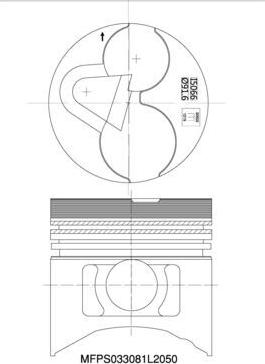 IZUMI MFPS033081L2050 - Piston droxauto.com