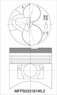 IZUMI MFPS033181WL2 - Piston droxauto.com