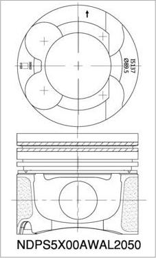 IZUMI NDPS5X00AWAL2050 - Piston droxauto.com