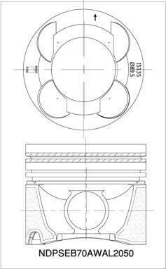 IZUMI NDPSEB70AWAL2050 - Piston droxauto.com
