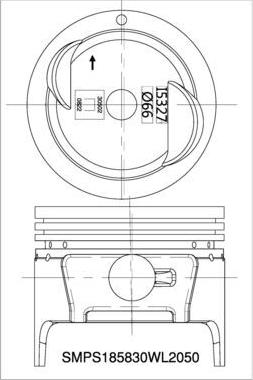 IZUMI SMPS185830WL2050 - Piston droxauto.com