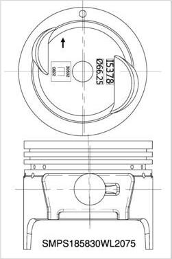 IZUMI SMPS185830WL2075 - Piston droxauto.com