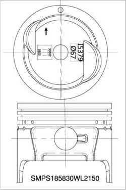 IZUMI SMPS185830WL2150 - Piston droxauto.com