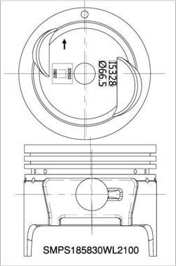 IZUMI SMPS185830WL2100 - Piston droxauto.com