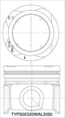 IZUMI TYPS0E020WAL2050 - Piston droxauto.com