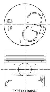 IZUMI TYPS154100AL1 - Piston droxauto.com