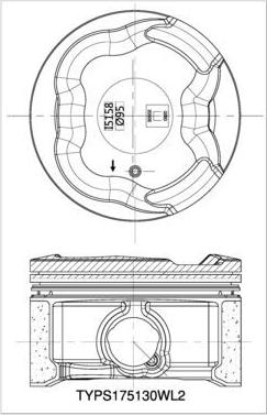 IZUMI TYPS175130WL2 - Piston droxauto.com