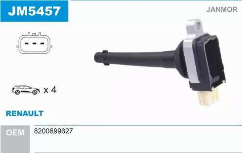 Janmor JM5457 - Bobine d'allumage droxauto.com