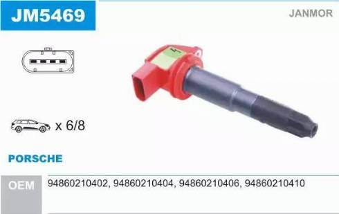 Janmor JM5469 - Bobine d'allumage droxauto.com