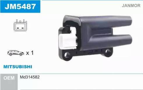Janmor JM5487 - Bobine d'allumage droxauto.com